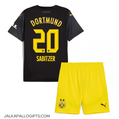 Borussia Dortmund Marcel Sabitzer #20 Vieras Peliasu Lasten 2024-25 Lyhythihainen (+ Lyhyet housut)